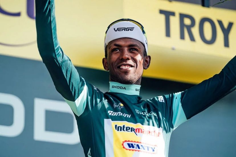 Biniam Girmay, vincitore della maglia verde al Tour de France
