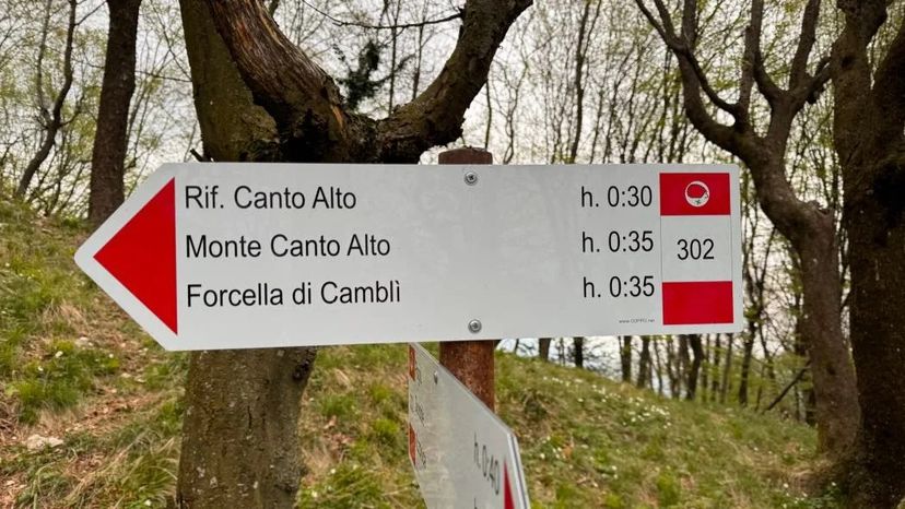 Indicazioni sentieri giro escursionistico Val Seriana