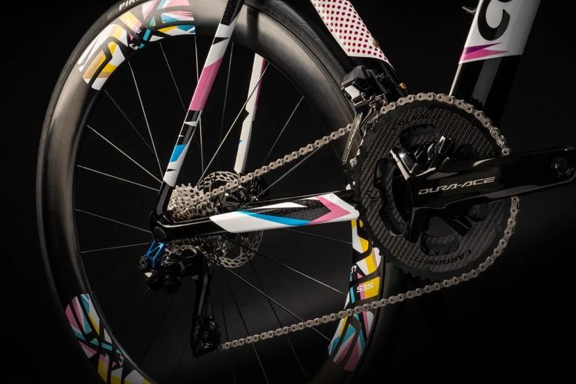 particolare della guarnitura della Colnago-V4Rs