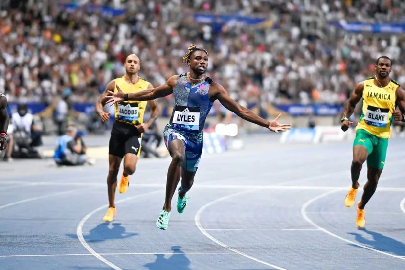 Noah Lyles alla finale dei 100 m