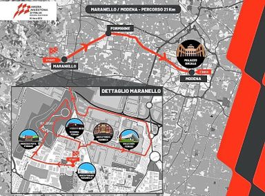 percorso mezza maratona Maratona d'Italia memorial Enzo Ferrari