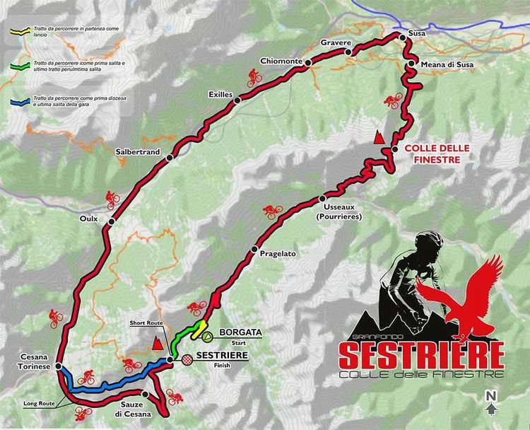 Planimetria Granfondo Sestriere 2024
